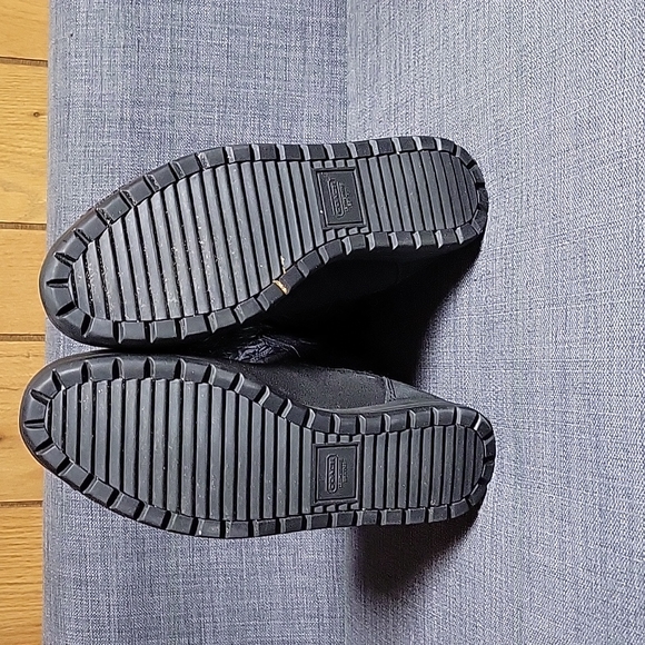 Coach Talen Black Suede Rabbit Fur Trim Winter Boots (size 7.5) - Picture 5 of 7